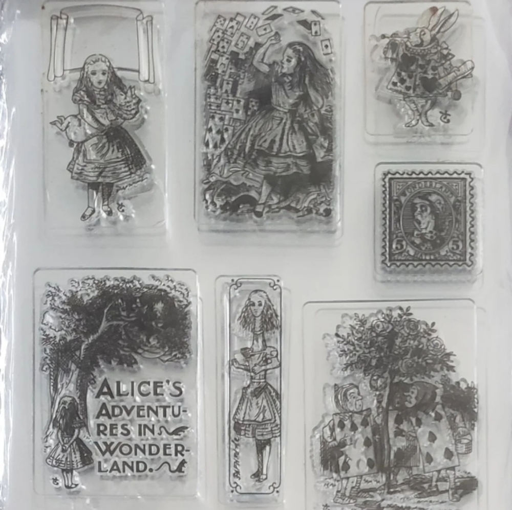 10 piece Alice in Wonderland Stamps